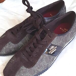 Coach Canvas and Suede Sneaker 8.5